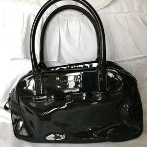 Kate Spade black patent leather medium sized bag